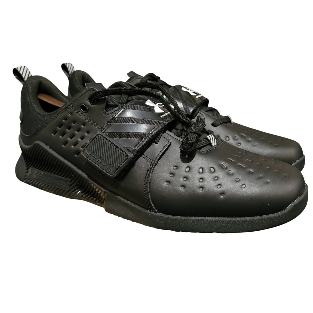 Under Armour Reign Lifter Training Shoes Men's Size 13 Triple Black 3028028-001